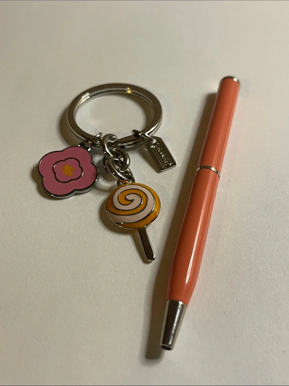 Coach Lollipop Enamel Keychain and Coach Pen